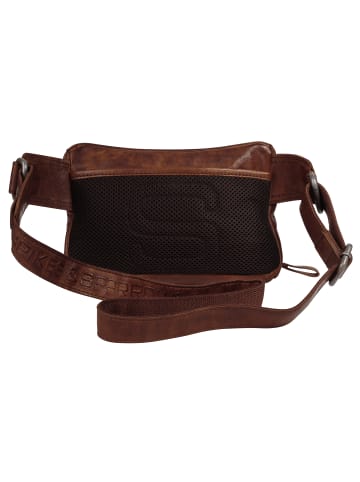SPIKES & SPARROW Gürteltasche echt Leder in cognac