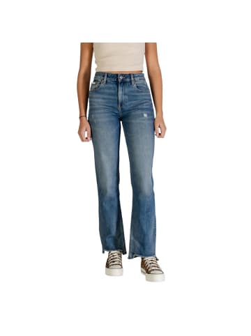 Blau Baumwolle Mom-Jeans