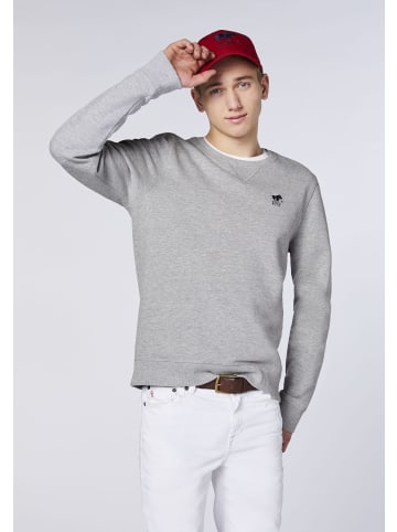 Polo Sylt Sweater mit gesticktem Logo in Grau