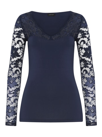 Laura Scott Spitzenshirt in marine