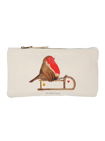 Mr. & Mrs. Panda Menschr Rotkehlchen Schlitten ohne Spruch in Weiß