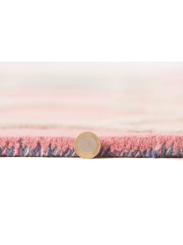 KADIMA DESIGN Wollteppich Kurzflor DERWENT Geometrisch Naturfaser Wohnzimmer