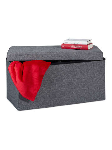 relaxdays Sitzbank in Dunkelgrau - 84 l