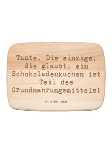 Mr. & Mrs. Panda Schneidebrett Holz Spruch Tante Schokoladenkuch... in Transparent