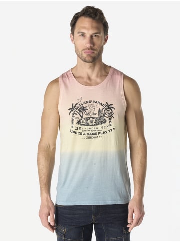 KOROSHI Herren baumwolle print tanktop in bunt