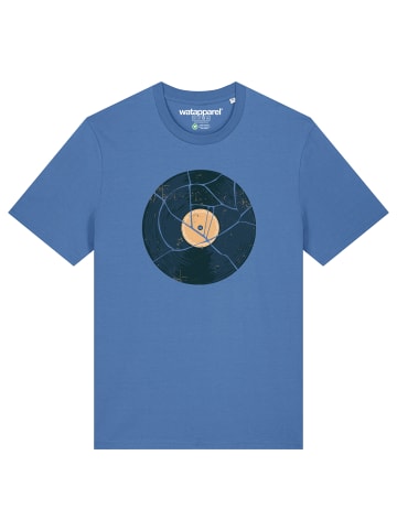 wat? Apparel T-Shirt Broken Vinyl in Bright Blue