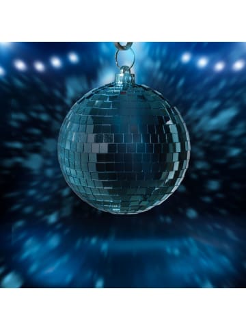 SATISFIRE Spiegelkugel Mirrorball Discokugel D: 15cm in blau