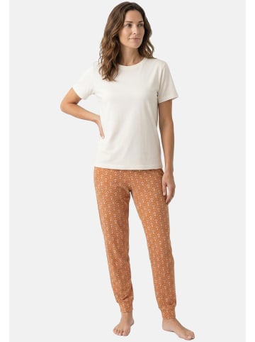 Schiesser Schlafanzug Mix & Relax in Orange / creme