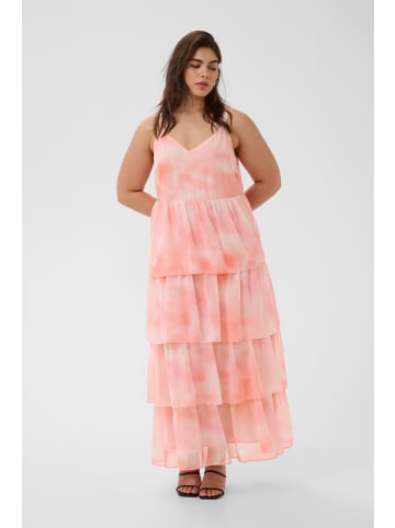 KAFFE curve Kleid KClory Tight fit in Coral Watercolor Print
