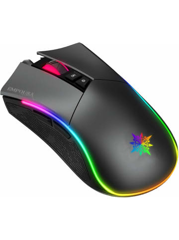 Inca INCA IMG-GT19 RGB 7D Makro-Tasten Profiosonelle Gaming-Maus schwarz in schwarz