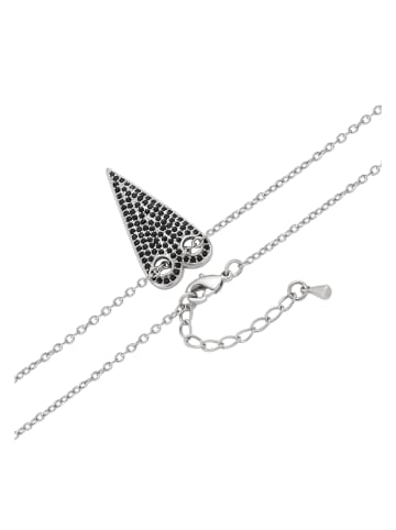 faina Women Charm Necklace in Silver Black