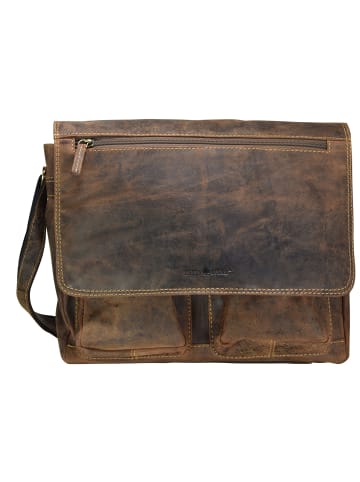 Greenburry Vintage Messenger Leder 35 cm in brown