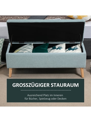 HOMCOM Sitzbank-110L x 39B x 45H cm-Grün