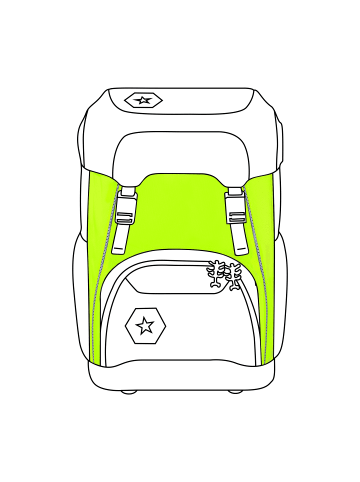 Step by Step Ranzenüberzug Neon Pull-Over für GIANT in Gelb