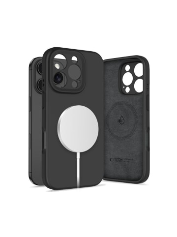 TechProtect TechProtect Liquid Silicone magnetisch Hülle iPhone 16 Pro Schwarz in Schwarz