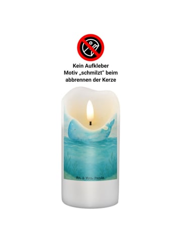 Mr. & Mrs. Panda Tafelkerze Wal Konfetti Design ohne Spruch in Weiß