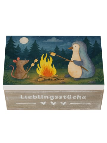 Mr. & Mrs. Panda Erinnerungskiste Pinguin Lagerfeuer Design ohne... in Weiß