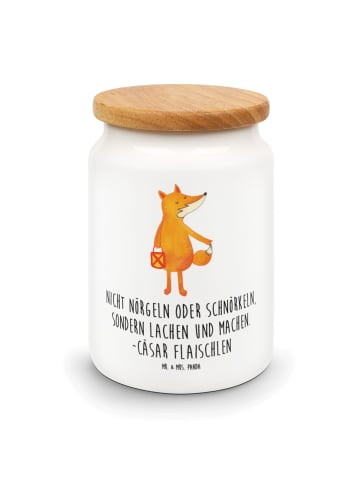 Mr. & Mrs. Panda Kaffeedose Fuchs Laterne mit Spruch in Weiß