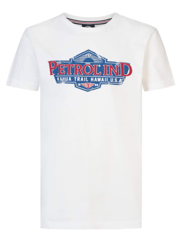 Petrol Industries T-Shirt mit Aufdruck Driftwave in Weiß