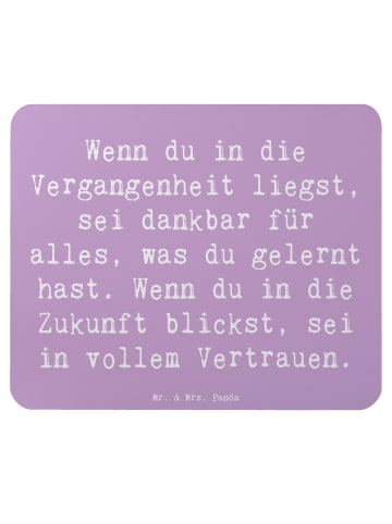 Mr. & Mrs. Panda Maus Pad Spruch Freude und Vertrauen mit Spruch in Lavendeltraum