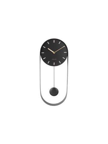 Karlsson Wanduhr in schwarz