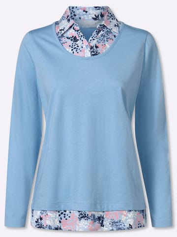 Sieh an! 2-in-1-Shirt in himmelblau
