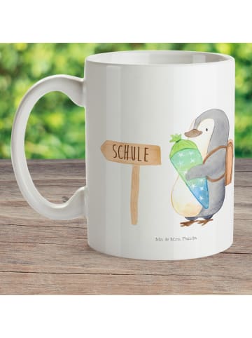 Mr. & Mrs. Panda Kindertasse Pinguin Schultüte ohne Spruch in Weiß
