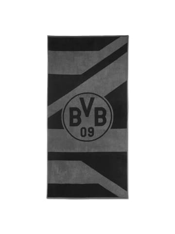 BVB BVB Duschtuch grau/schwarz 70x140 cm in grau/ schwarz