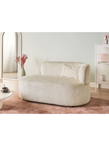 Beliani Chaiselongue VANVEY in Beige/Schwarz - (W) 147 x (H) 73 x (L) 78 cm