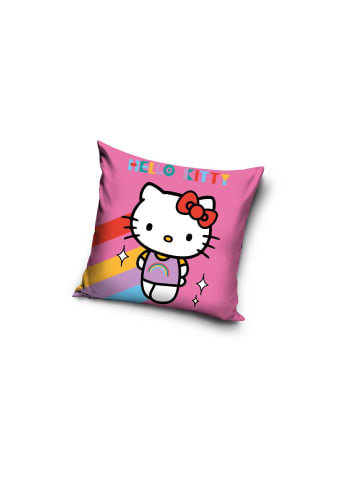 Hello Kitty Kissenbezug 40x40cm – Rainbow Samt Deko