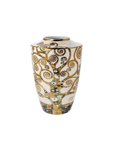 Goebel Vase " Gustav Klimt Der Lebensbaum " in weiß gold