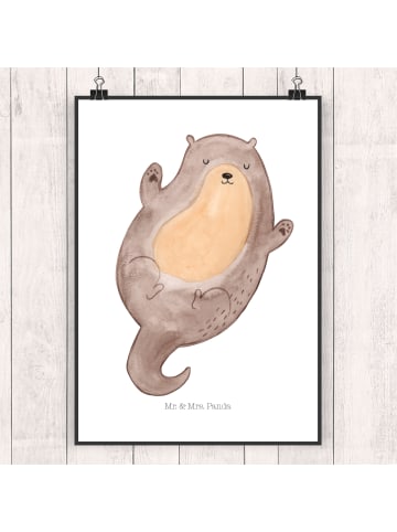 Mr. & Mrs. Panda wanddeko Otter Umarmen ohne Spruch in Weiß