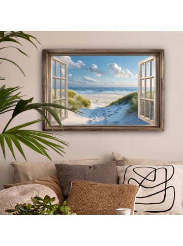 MuchoWow Leinwand Bilder Hellblau