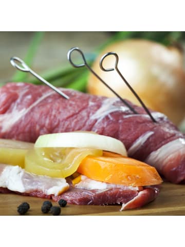 relaxdays 150x Rouladennadeln in Silber