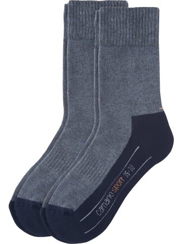 camano Unisex-Sportsocken 2 Paar in jeans