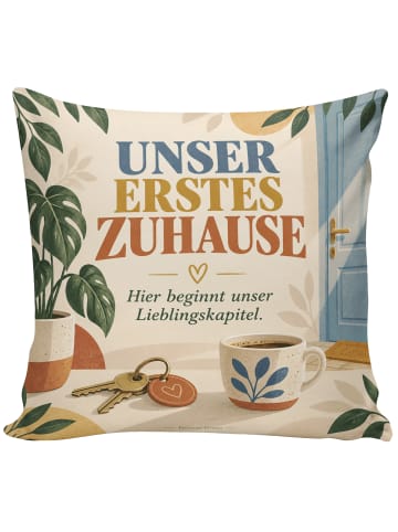 Mr. & Mrs. Panda Kissen 40x40 Zuhause Erstes gemeinMensches Design ... in Weiß