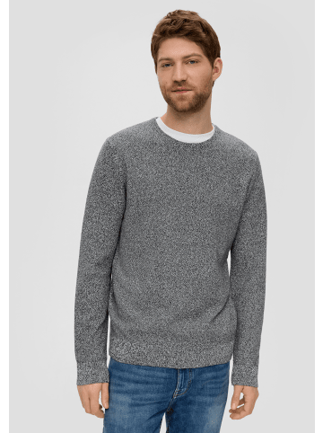 s.Oliver Strickpullover langarm in Grau-schwarz