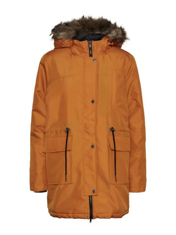 Noisy may Langer Parka Mantel Warme Winter Jacke NMMOLLY in Orange