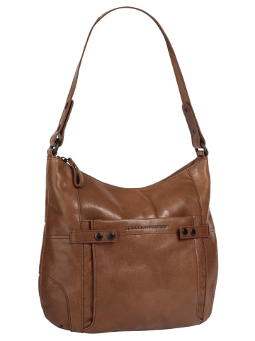 SPIKES & SPARROW Umhängetasche echt Leder in cognac