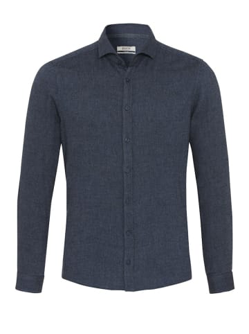 Pure Knopfleisten Langarmshirt für Herren in uni
