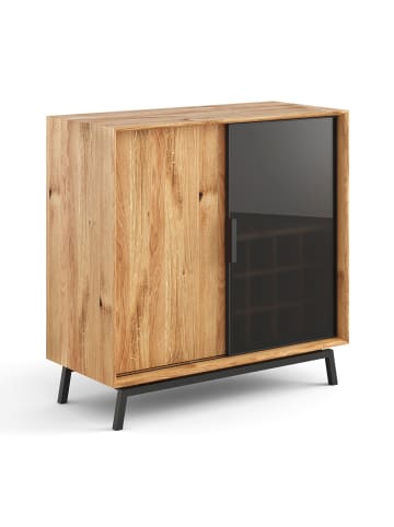 Feldmann-Wohnen Weinregal Modern Loft Eiche Natur 101 / 45 / 101cm