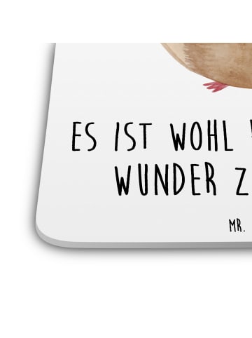 Mr. & Mrs. Panda Gläseruntersetzer Meerschweinchen Weisheit mit ... in Weiß