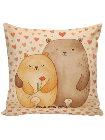 Mr. & Mrs. Panda Sofakissen 40x40 Bären Liebe Design ohne Spruch in Weiß
