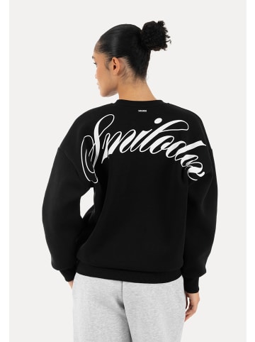 SMILODOX Unisex Oversize Sweatshirt Feyd in Schwarz