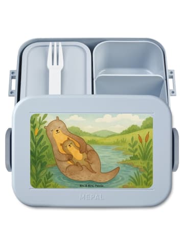 Mr. & Mrs. Panda Bento Box Otter Kind Design ohne Spruch in Blau Pastell