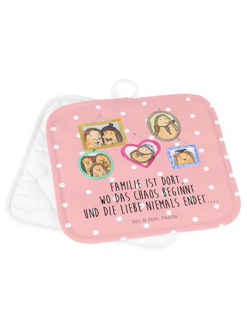 Mr. & Mrs. Panda Topfuntersetzer Igel Familie mit Spruch in Rot Pastell