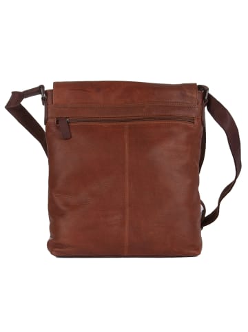 mh michael heinen Leather Bag, Umhängetasche, Messenger-Bag, Satchel bag, in Tan & Dark Brown