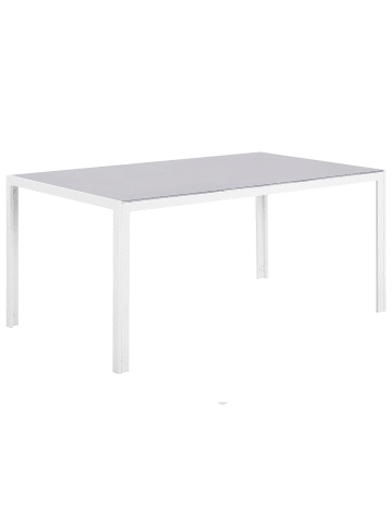 Beliani Gartentisch CATANIA in Grau/Weiß - (W) 91 x (H) 71 x (L) 160 cm