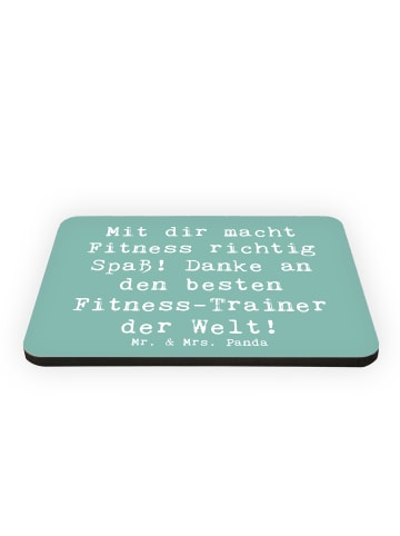 Mr. & Mrs. Panda Fridge Magnet Spruch Fitness-Trainer Dank mit S... in Meeresbrise