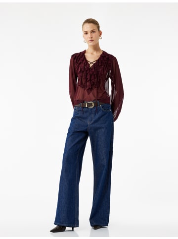 KOTON BLUSE LS in Bordo